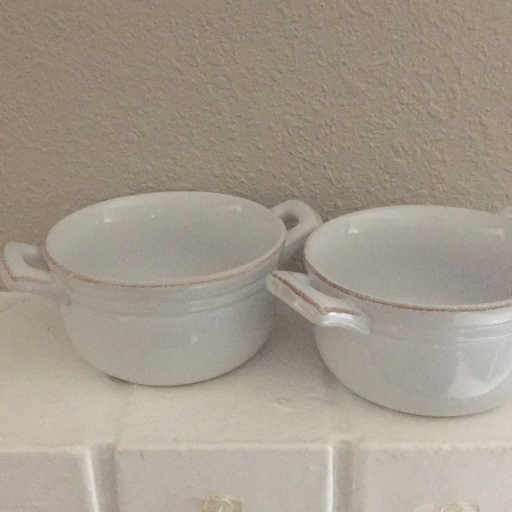 White stoneware soup bowls-2